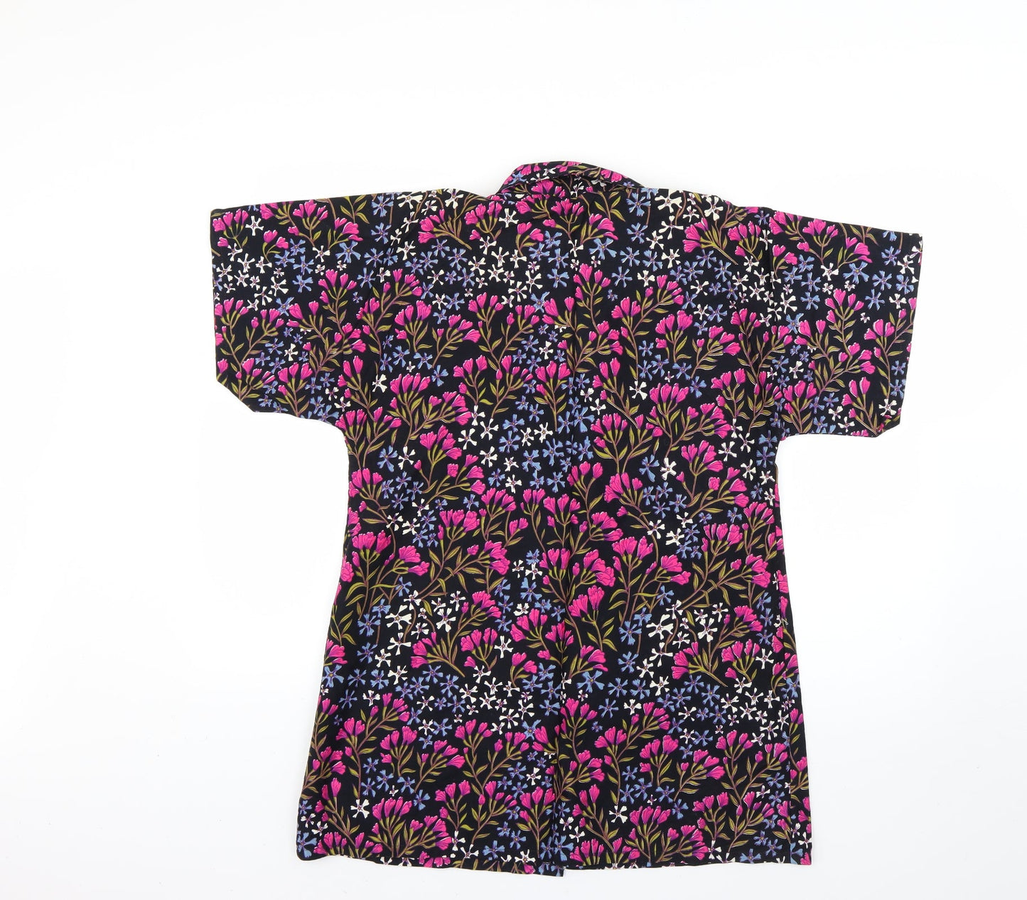 bambie house Womens Multicoloured Floral  Basic Button-Up Size 10