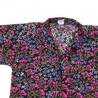 bambie house Womens Multicoloured Floral  Basic Button-Up Size 10