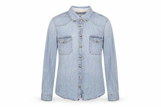 H&M Womens Blue   Basic Button-Up Size 6