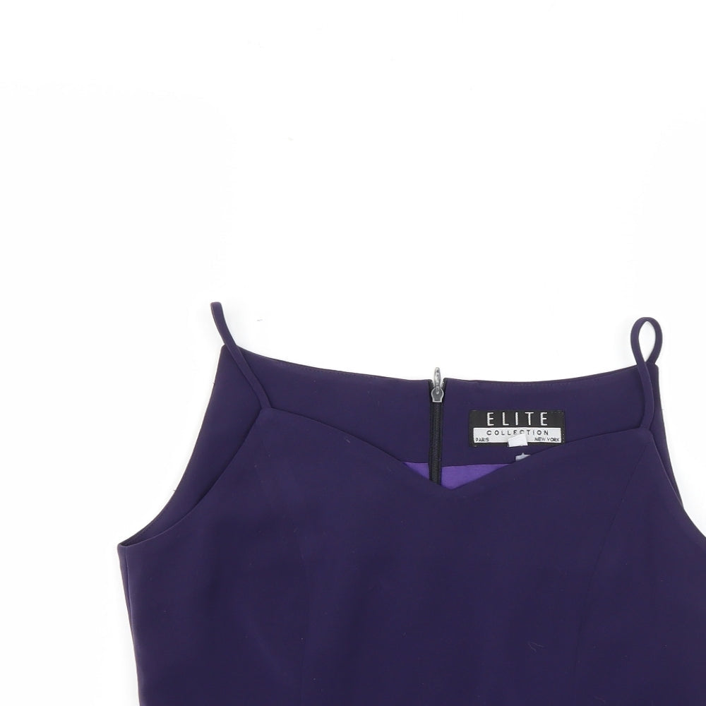 elite Womens Purple   Basic Blouse Size 10
