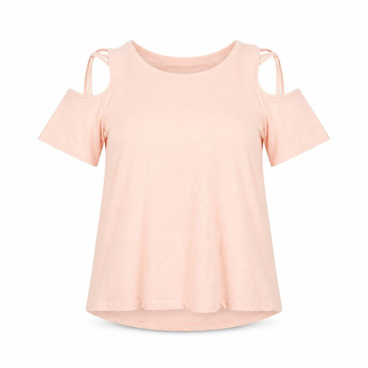 Fashion Womens Pink   Basic T-Shirt Size XL
