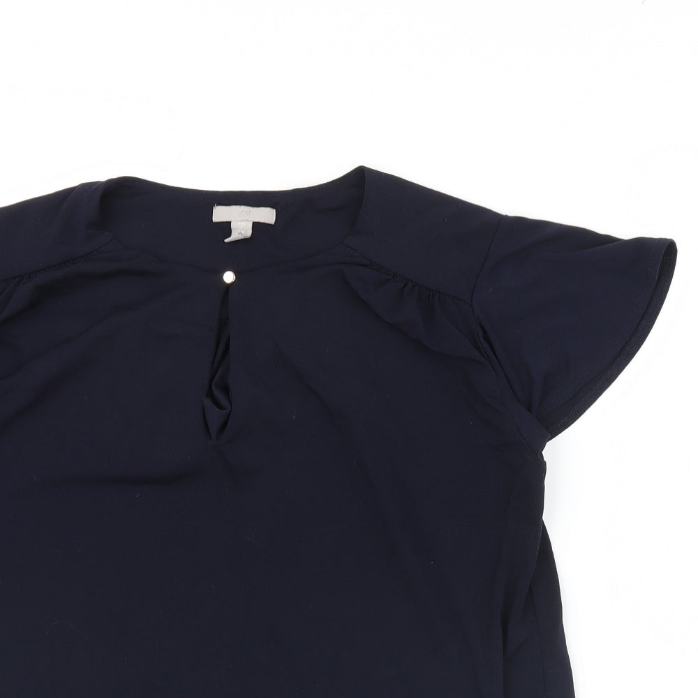 H&M Womens Blue   Basic Blouse Size L