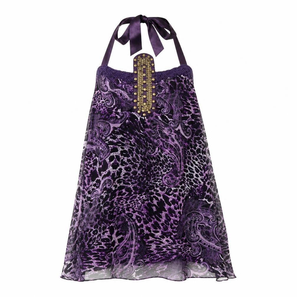 Just addict Womens Purple Fair Isle  Kaftan  Size M