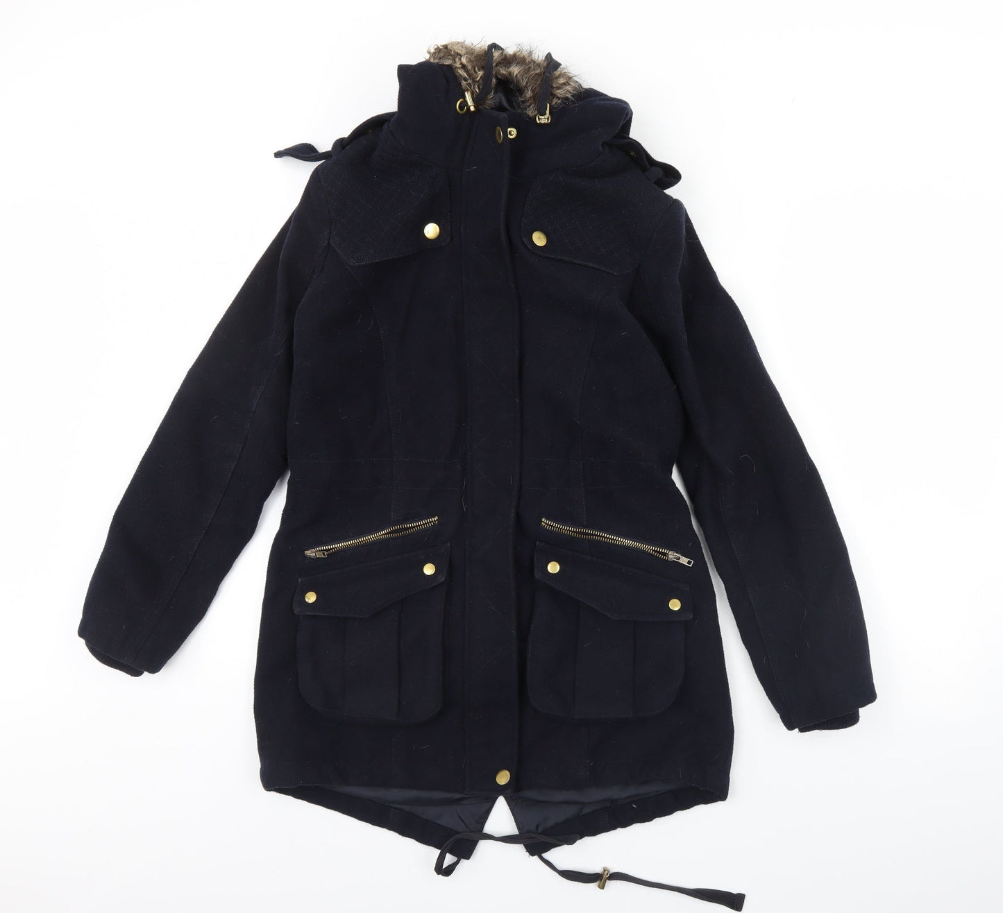 New Look Womens Blue   Overcoat Coat Size 10