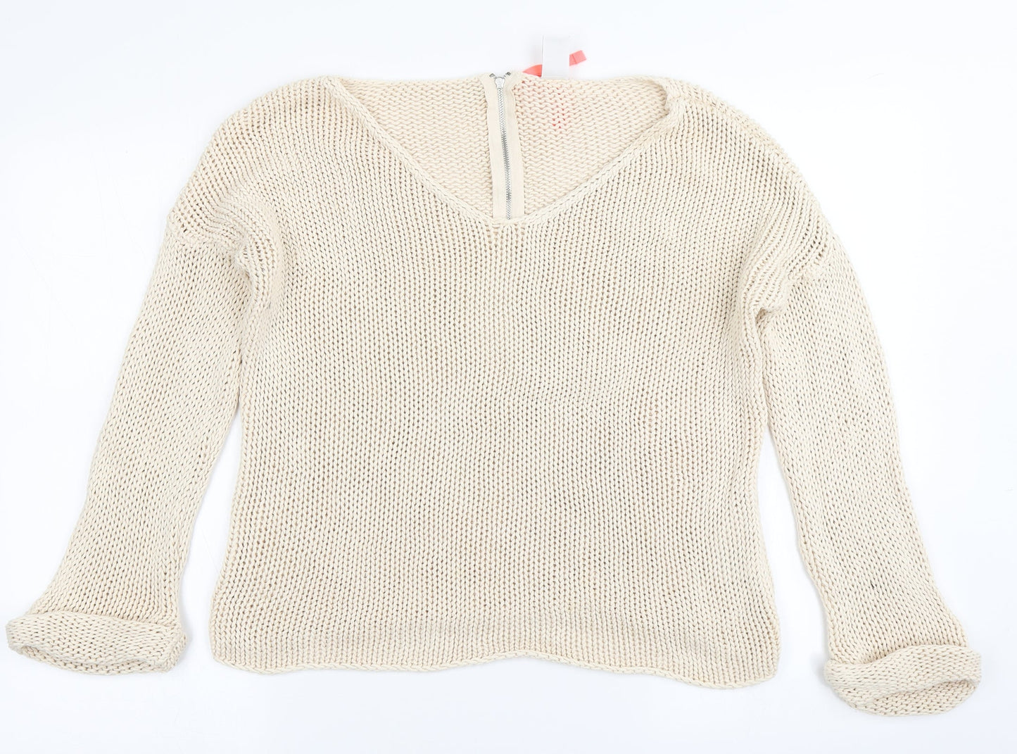 VILA Womens Beige  Knit Pullover Jumper Size M