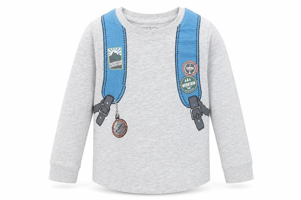 Wild Adventure Boys Grey   Basic T-Shirt Size 2-3 Years