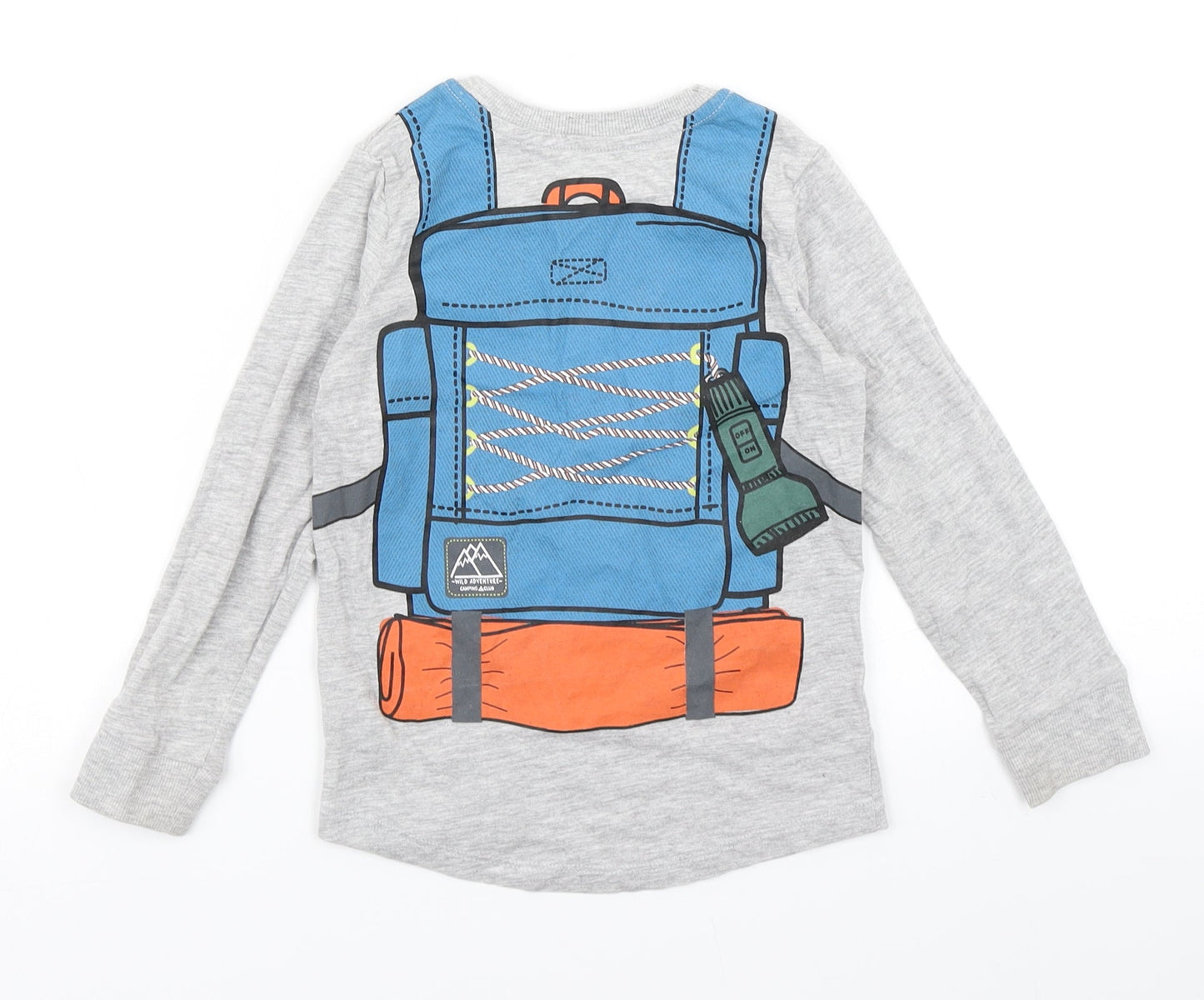 Wild Adventure Boys Grey   Basic T-Shirt Size 2-3 Years