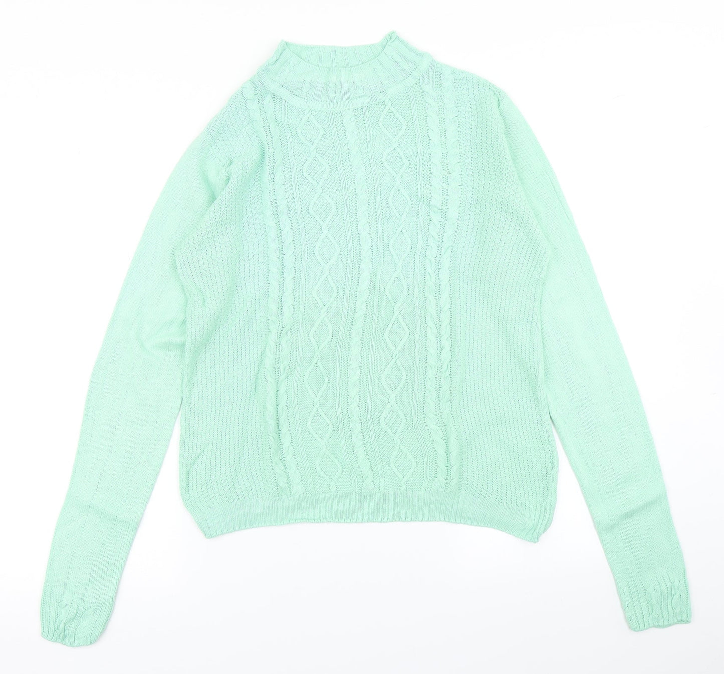 ISLE Womens Green  Knit Pullover Jumper Size S