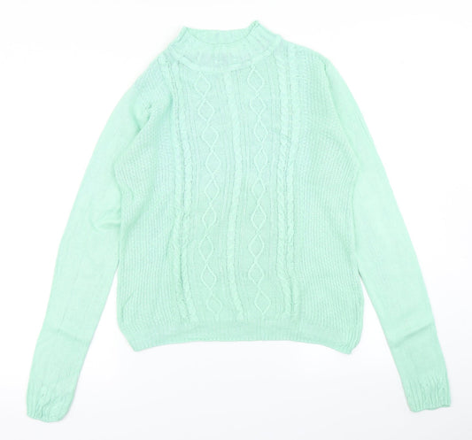 ISLE Womens Green  Knit Pullover Jumper Size S