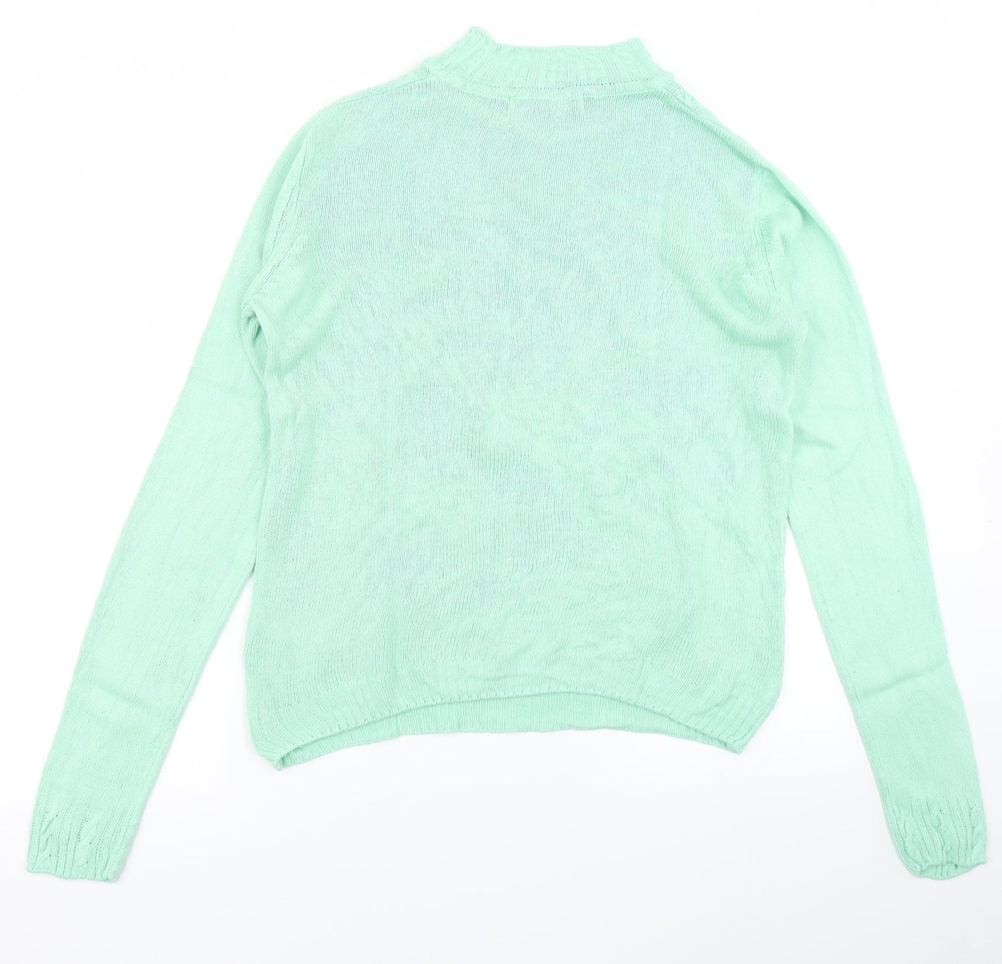 ISLE Womens Green  Knit Pullover Jumper Size S