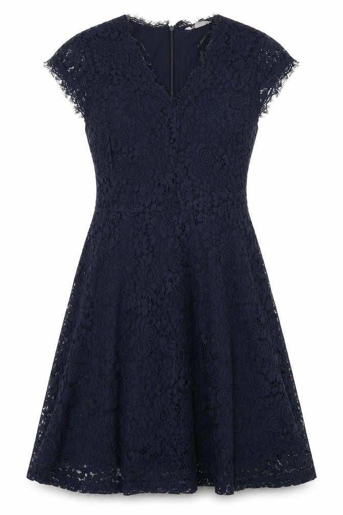 H&M Womens Blue  Lace Fit & Flare  Size L