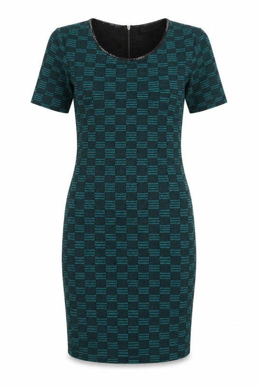 Topshop Womens Green Geometric  Bodycon  Size 6