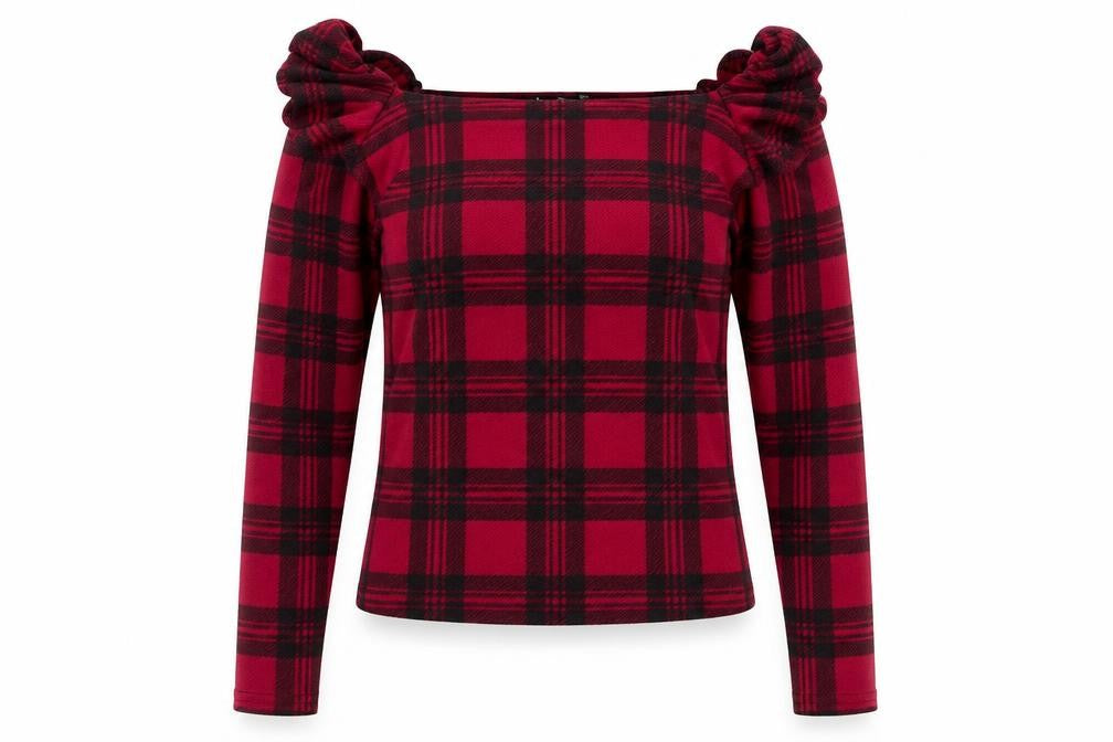 Boohoo Womens Multicoloured Check  Basic Blouse Size 6