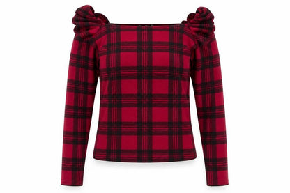 Boohoo Womens Multicoloured Check  Basic Blouse Size 6