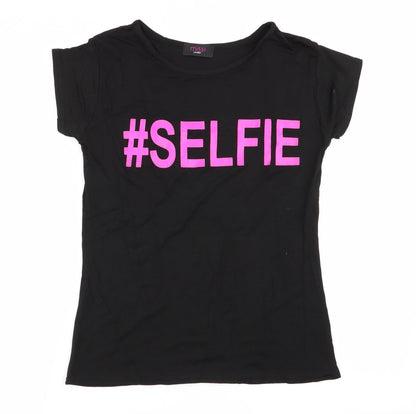 missi london Womens Black   Basic T-Shirt Size S