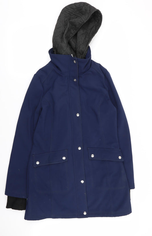 Jessica Simpson Womens Blue   Overcoat Coat Size S