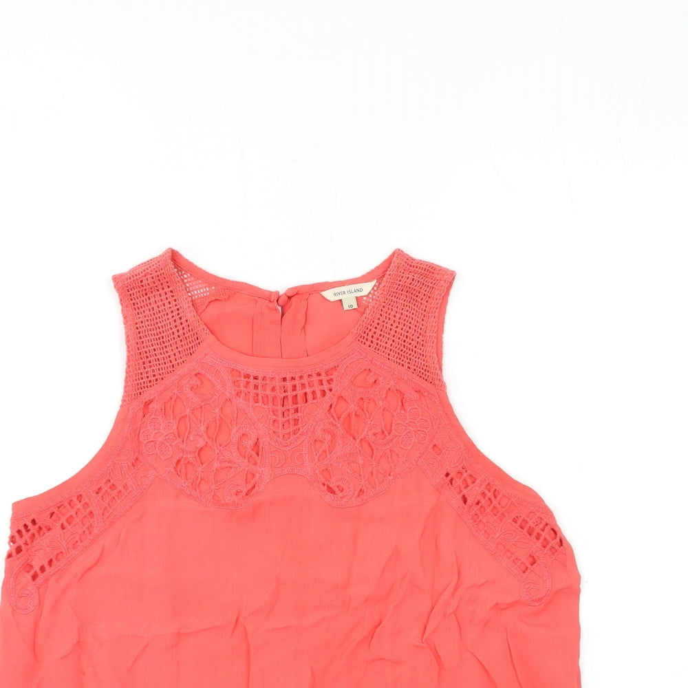 River Island Womens Pink   Basic Tank Size 10