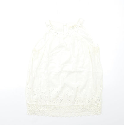 River Island Womens White   Basic Tank Size 10