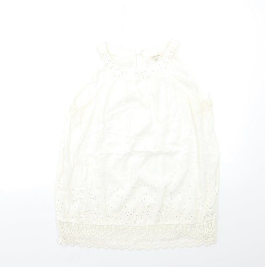 River Island Womens White   Basic Tank Size 10