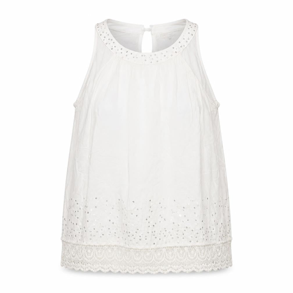 River Island Womens White   Basic Tank Size 10