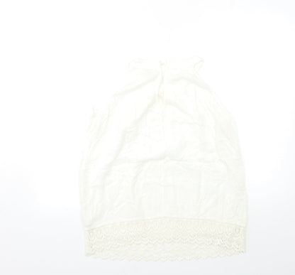 River Island Womens White   Basic Tank Size 10