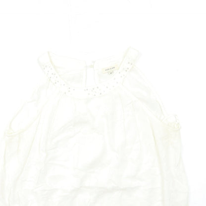 River Island Womens White   Basic Tank Size 10