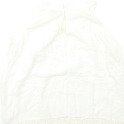 River Island Womens White   Basic Tank Size 10