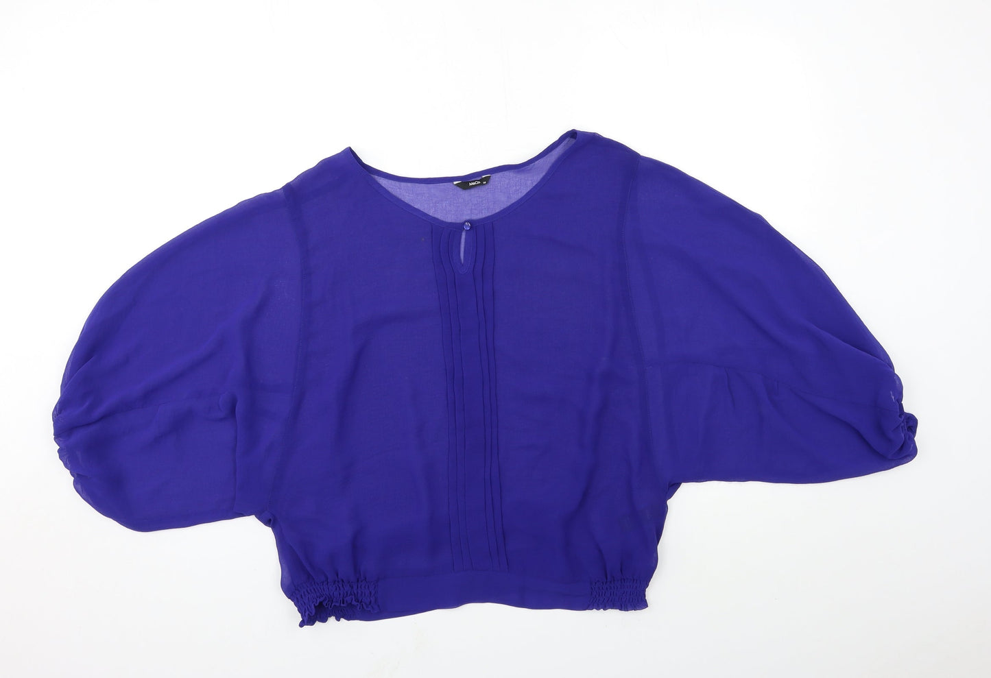 M&Co Womens Blue   Basic Blouse Size 14