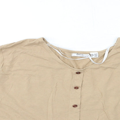 Bonprix Womens Brown Basic T-Shirt Size XL