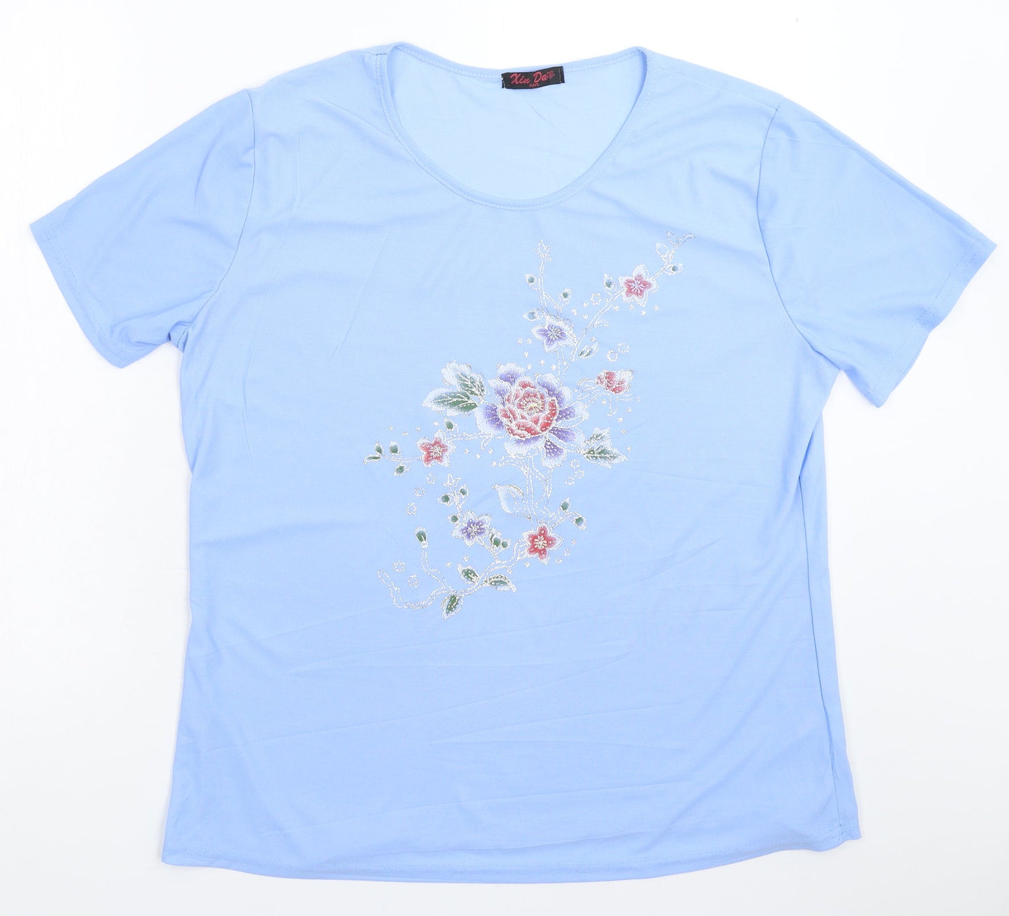 Xin Da Womens Blue   Basic T-Shirt Size L