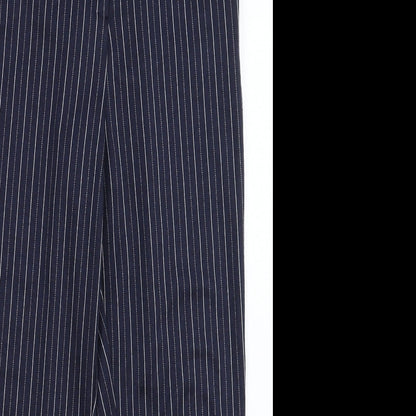 Tu Womens Blue Striped  Trousers  Size 10 L25 in