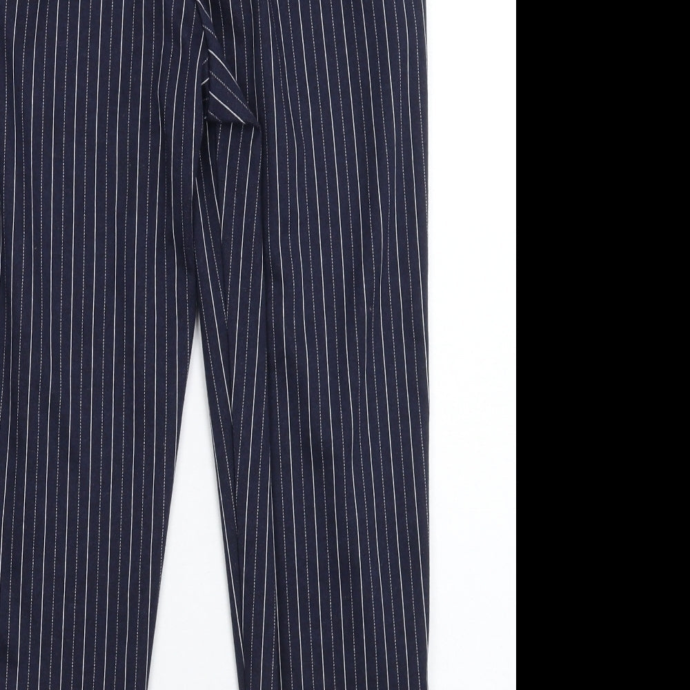 TU Womens Blue Striped  Trousers  Size 10 L25 in