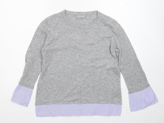 Dorothy Perkins Womens Grey  Knit Pullover Jumper Size 8