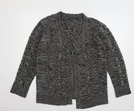 Ellie Louise Womens Grey  Knit Cardigan Jumper Size L