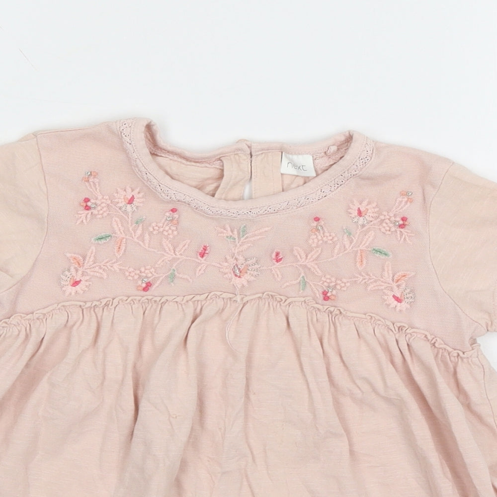NEXT Girls Pink  Jersey Basic T-Shirt Size 5 Years