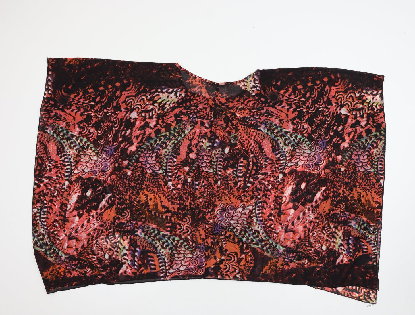Peacocks Womens Pink Geometric  Basic Blouse Size L