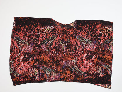 Peacocks Womens Pink Geometric  Basic Blouse Size L
