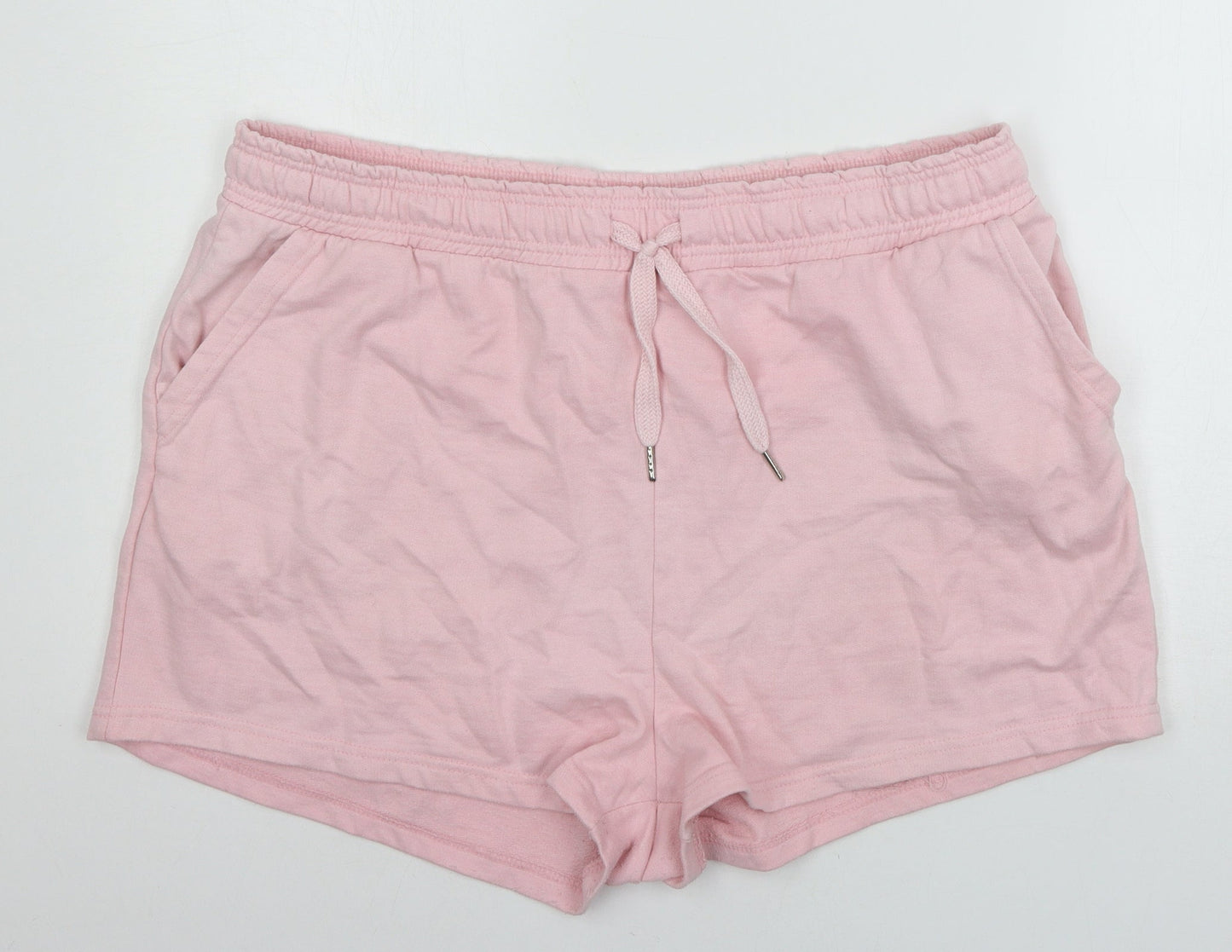 Preworn Womens Pink  Jersey Sweat Shorts Size 40 in