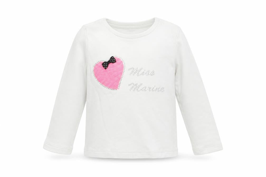 Preworn Girls White Geometric  Basic T-Shirt Size 3 Years