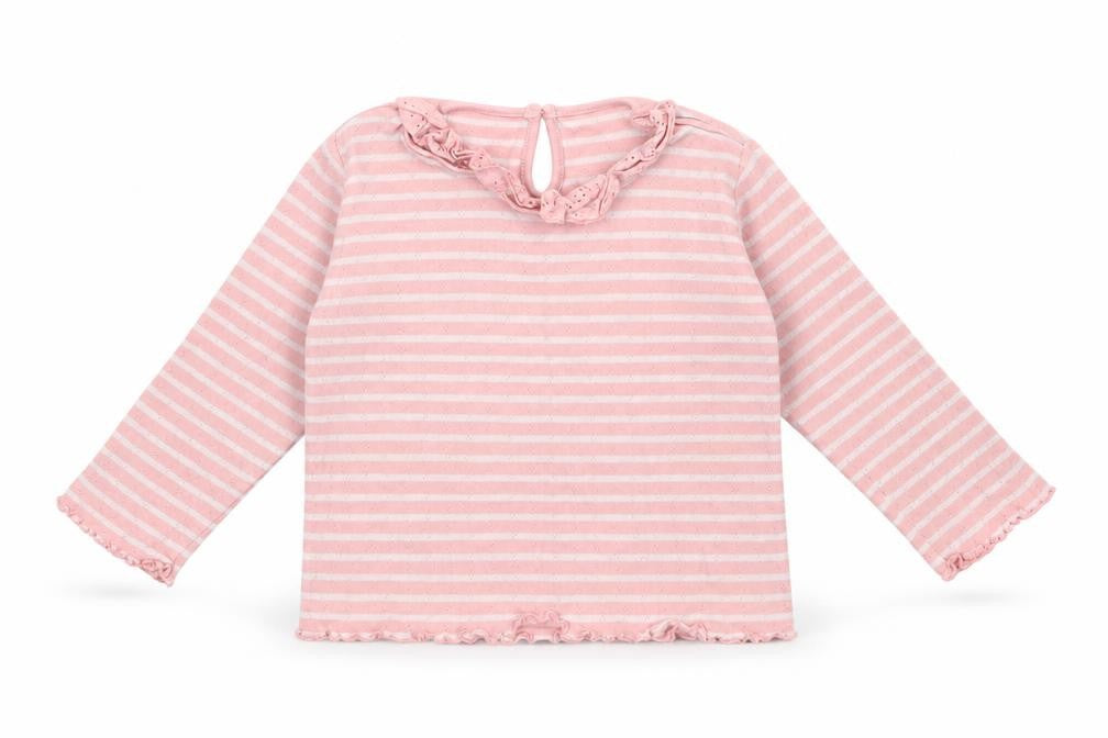 Matalan Girls Pink Striped  Pullover Sweatshirt Size 3-4 Years