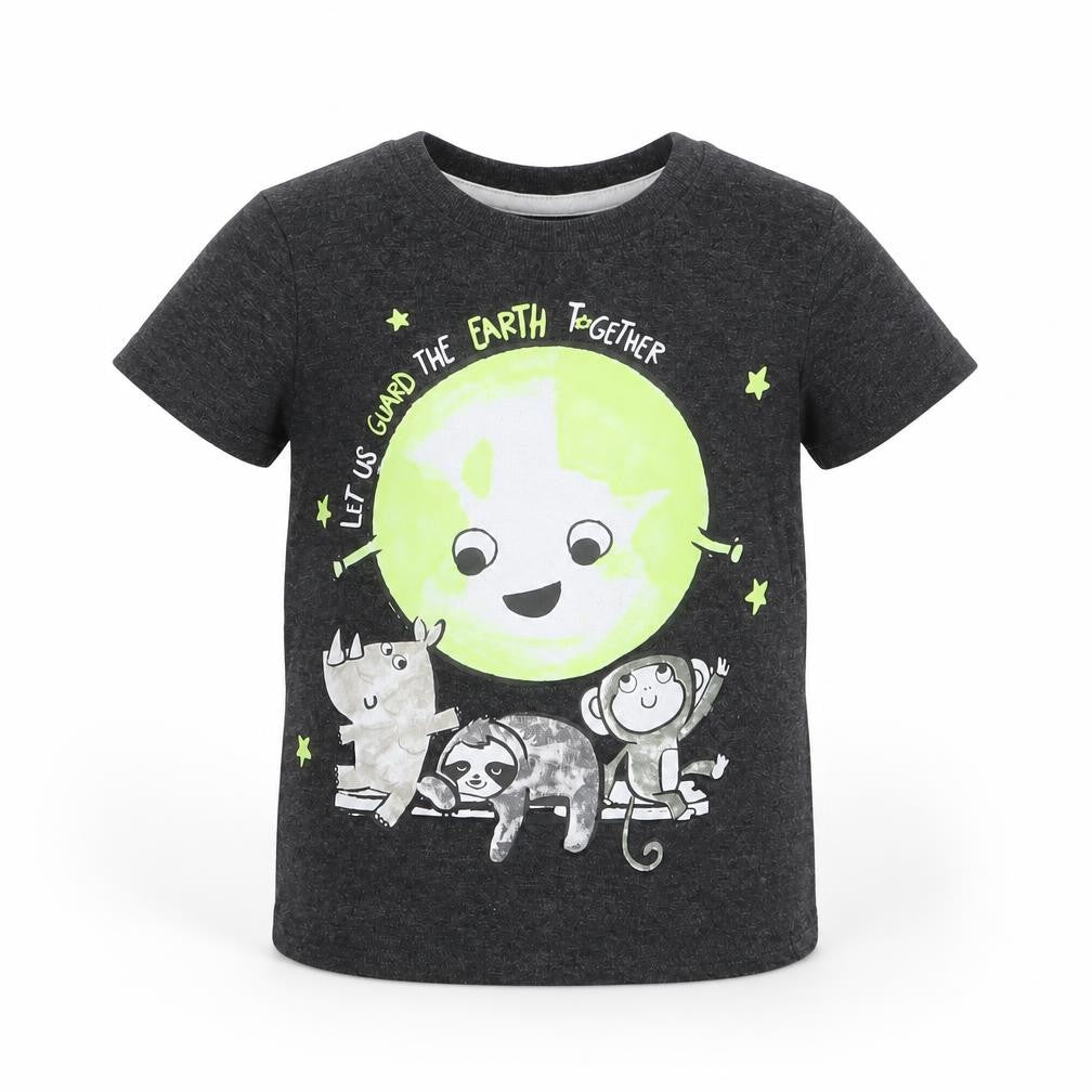 SO CUTE Baby Grey Animal Print  Basic T-Shirt Size 18-24 Months