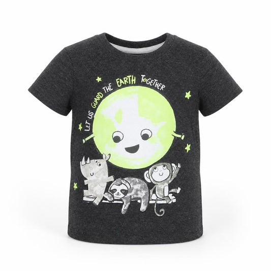 SO CUTE Baby Grey Animal Print  Basic T-Shirt Size 18-24 Months