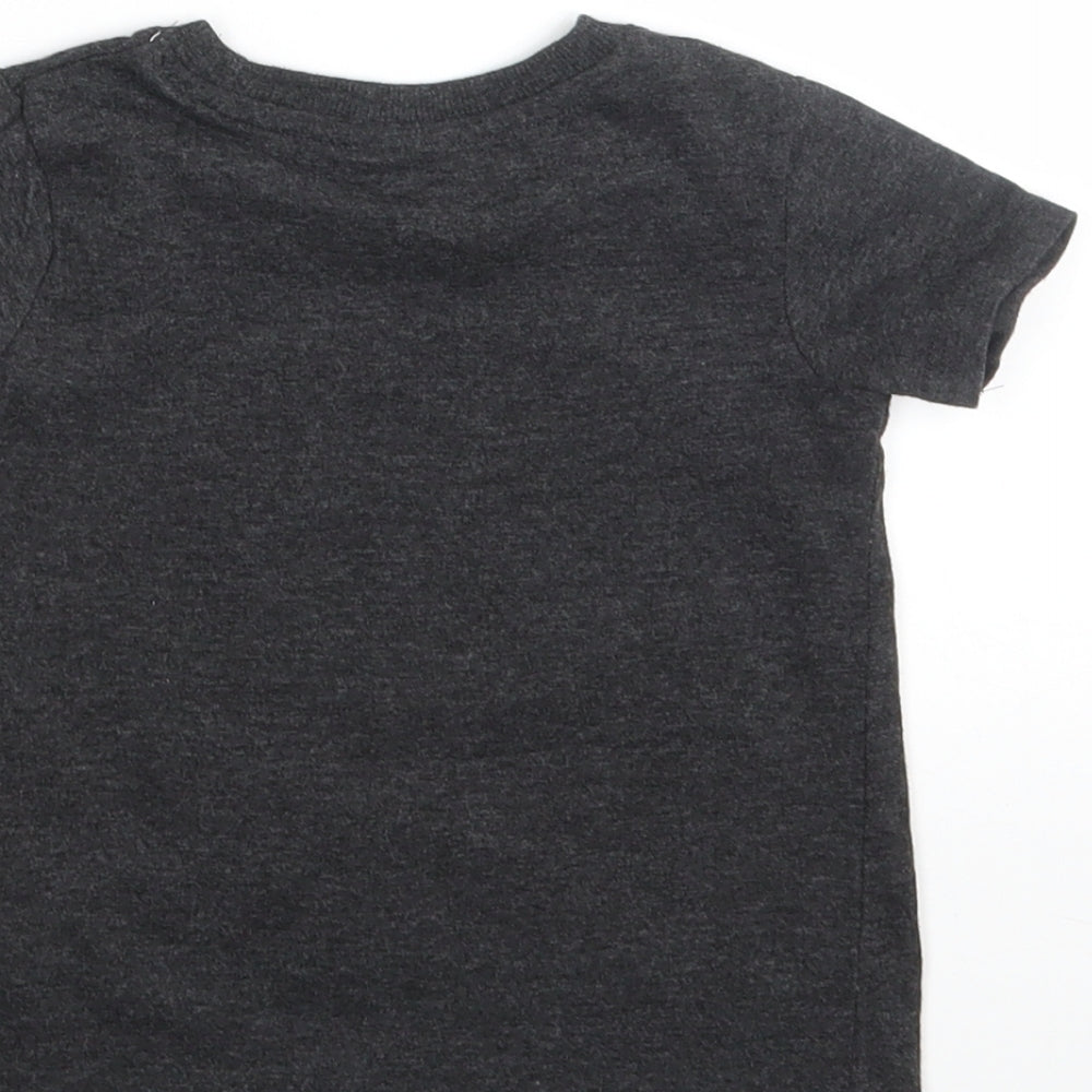 SO CUTE Baby Grey Animal Print  Basic T-Shirt Size 18-24 Months