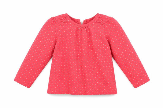 George Girls Red Spotted  Basic T-Shirt Size 18-24 Months