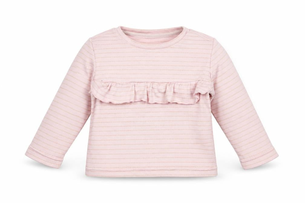 Matalan Girls Pink Striped  Basic T-Shirt Size 12-18 Months
