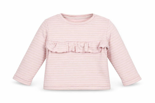 Matalan Girls Pink Striped  Basic T-Shirt Size 12-18 Months