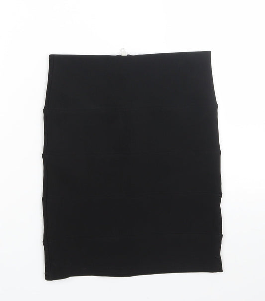 PREWORN  Womens Black   A-Line Skirt Size 6  - stretch fabric
