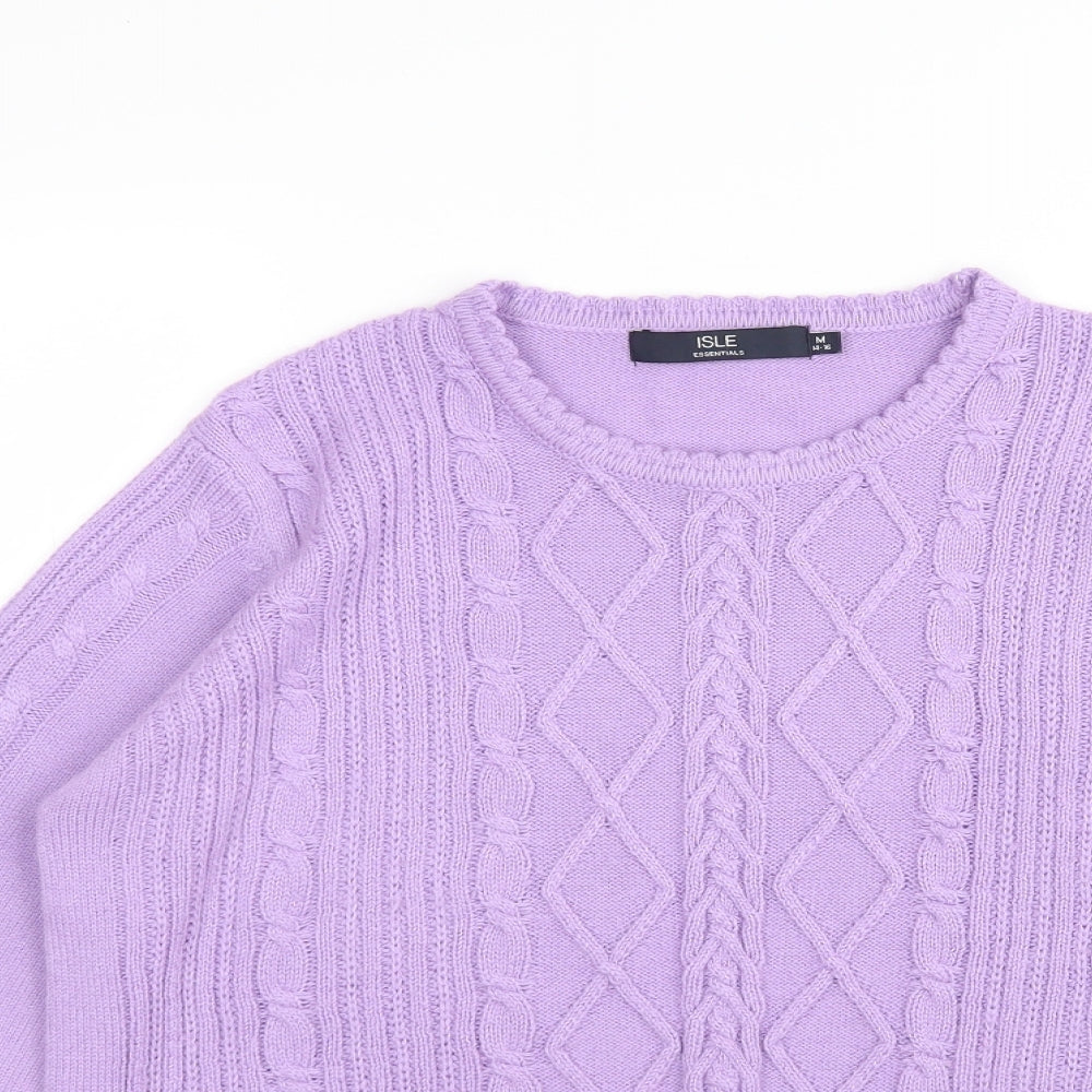 ISLE  Womens Purple   Pullover Sweatshirt Size M