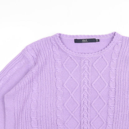 ISLE  Womens Purple   Pullover Sweatshirt Size M