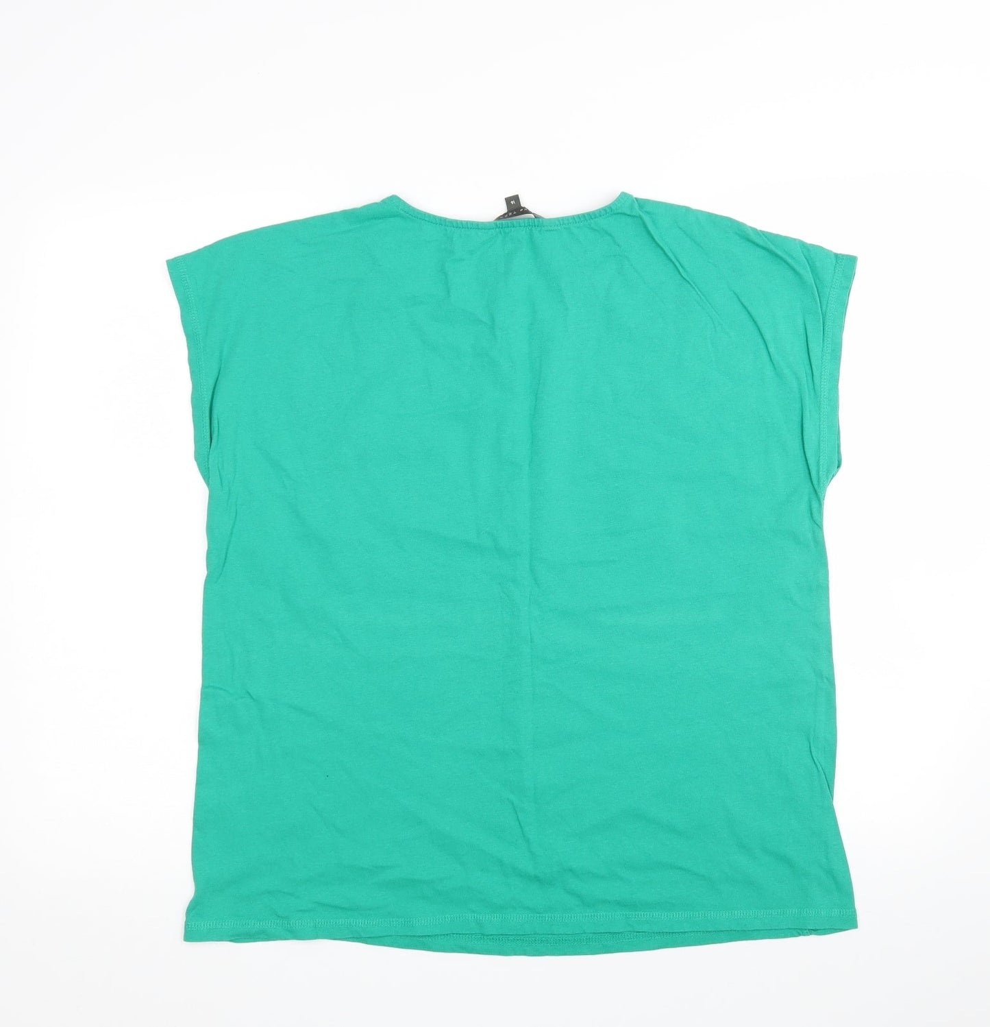 LOVE TEES Womens Green   Basic T-Shirt Size 10